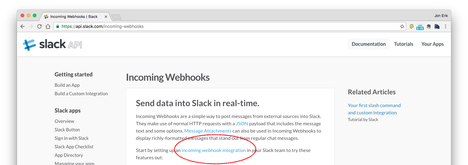 incoming webhook