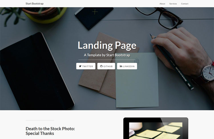 Landing page